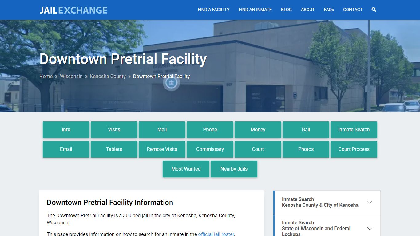 Downtown Pretrial Facility, WI Inmate Search, Information - Jail Exchange